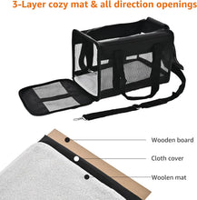 Dog and Cat Carrier, Soft Sided Pet Travel Carrier for Cat and Dog, Black, Large, 50 Cm L X 30.4 Cm W X 30.4 Cm H