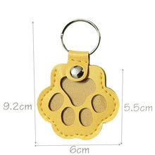 Pet Hair Keepsake Keychain Leather Memorial Locket for Storing Dog Cat Fur, Cute Pet Loss Gift, Remembrance Key Ring Bag Charm