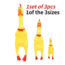 Squeaky Screaming Chicken Pet Toy Funny Molar Chew Rubber Toy Small Large Dog Pet Squeaker Chew Toys Funny Chicken