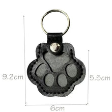 Pet Hair Keepsake Keychain Leather Memorial Locket for Storing Dog Cat Fur, Cute Pet Loss Gift, Remembrance Key Ring Bag Charm