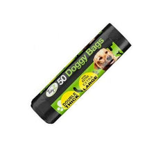 2X 50 Extra Strong Black Doggy Waste Bags Poo with Tie Handle Thick 32Cm X 38Cm
