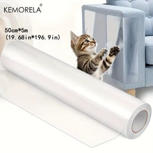 1 Roll Cat Scratch Protector, Self-Adhesive Scratch Protector Transparent Scratch Film Tape Sofa Wall Door Protection