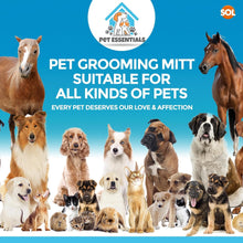 Dog Grooming Mitt Pet Glove Brush | Cat Fur Hair Remover Deshedding Hand Massage